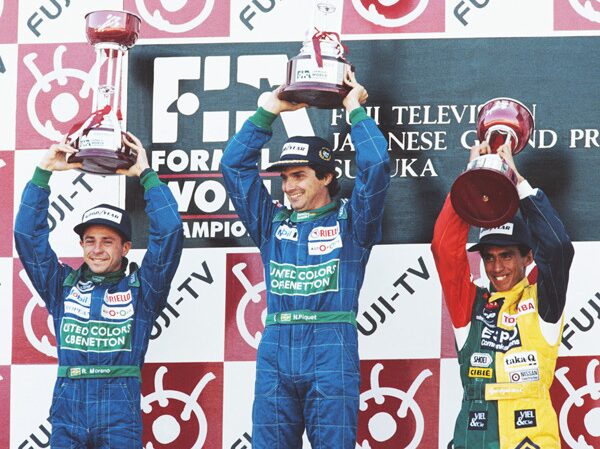 F1グランプリにて鈴木亜久里さん3位入賞